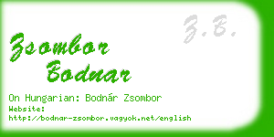 zsombor bodnar business card